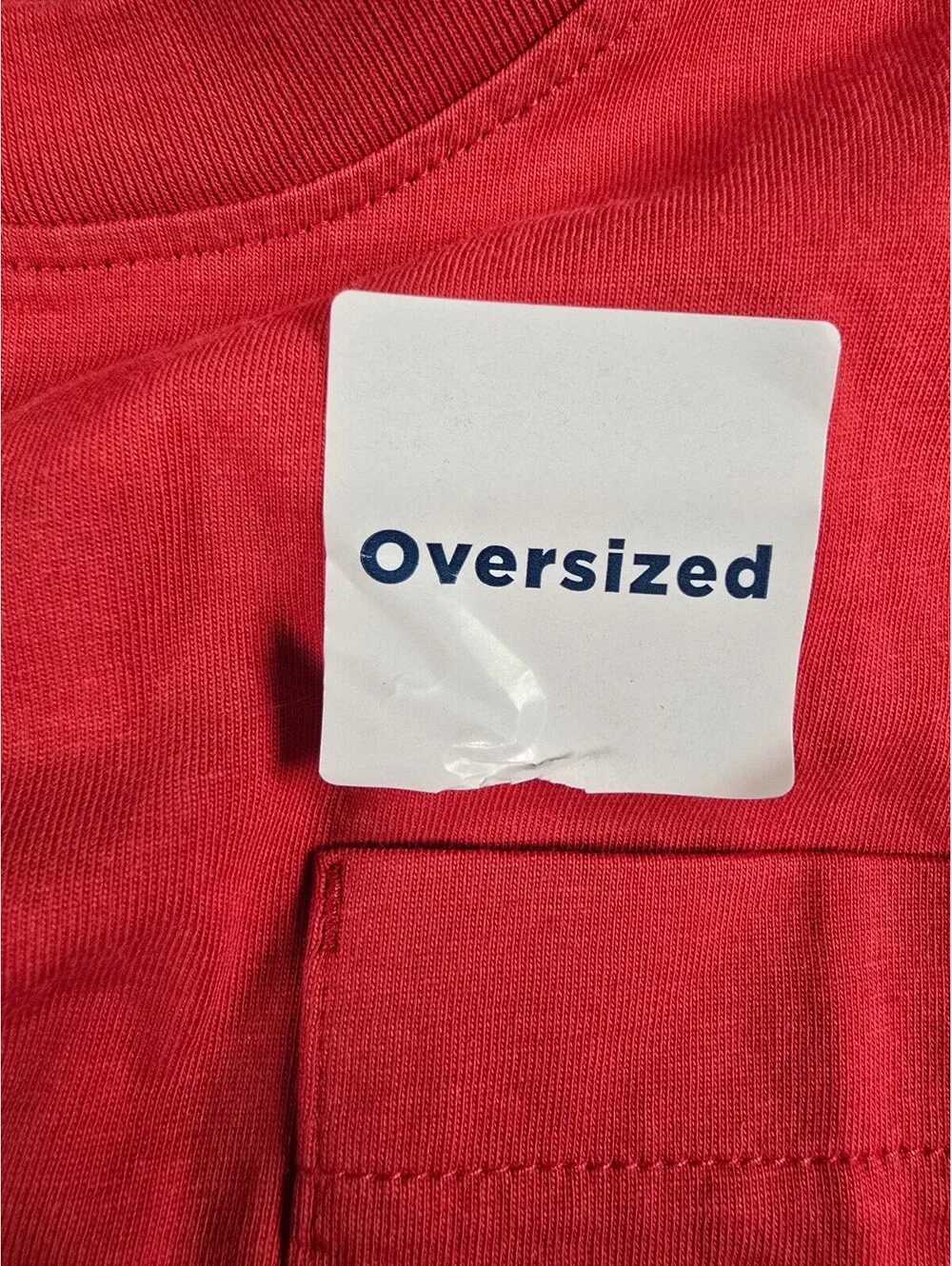 Old Navy Boys Sz S Oversized Long Sleeve T Shirt Solid Red NEW